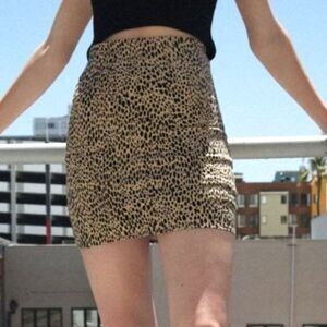 Brandy Melville Phoebe Animal Print Mini Skirt, Size 3